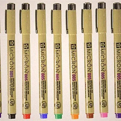 8 Water-Based Pigment Ink Drawing Pens