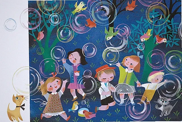 Bubbles : Mary Blair : Archival Quality Art Print