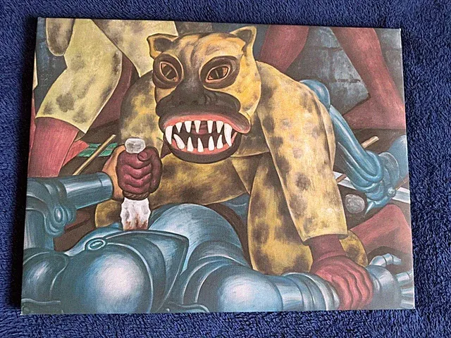 Diego Rivera : Indian Warrior : 1931 : Canvas Print Size 16''x12''