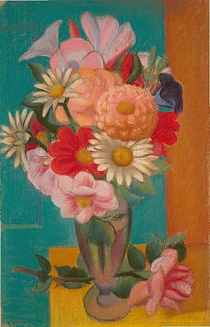 Flowers in a Vase : Mark Gertler : Archival Quality Art Print