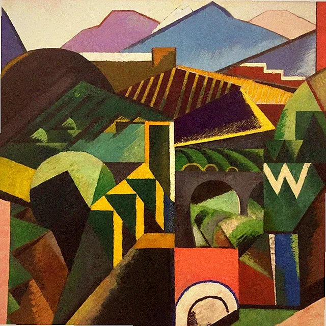 Landscape of Ceret : Auguste Herbin : 1913 : Archival Quality Art Print