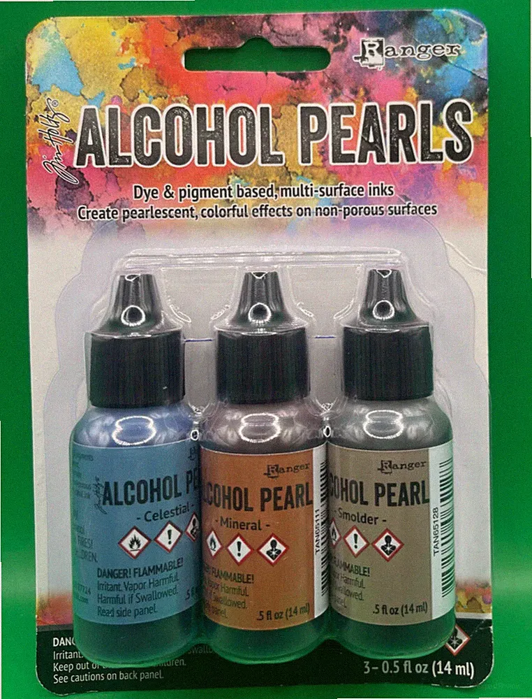 Ranger Alcohol Inks PEARLS #4 3 Pack Dye & Pigment Based TANK65548 #4
