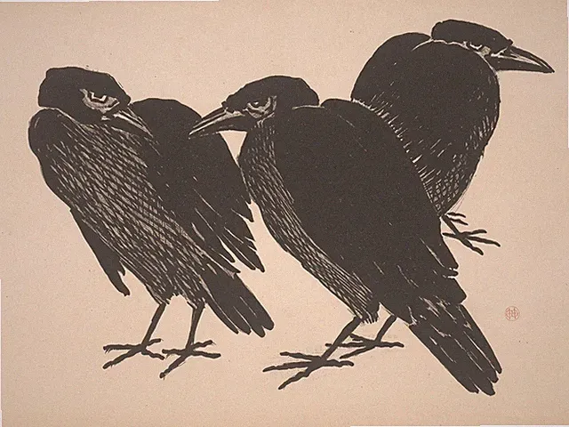 Three Crows : Henri-Charles Guérard : Archival Quality Art Print