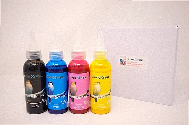 XPro UV resistant Heat transfer Pigment Ink for 4 color Epson workforce printers